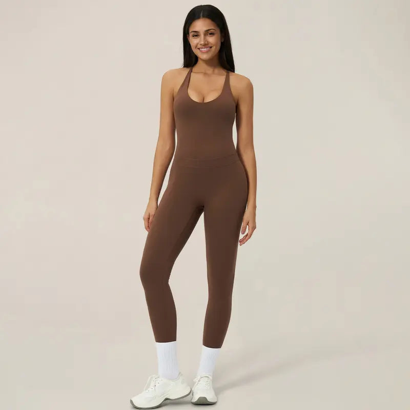 TimeOFF Women's Seamless Athletic Jumpsuit
