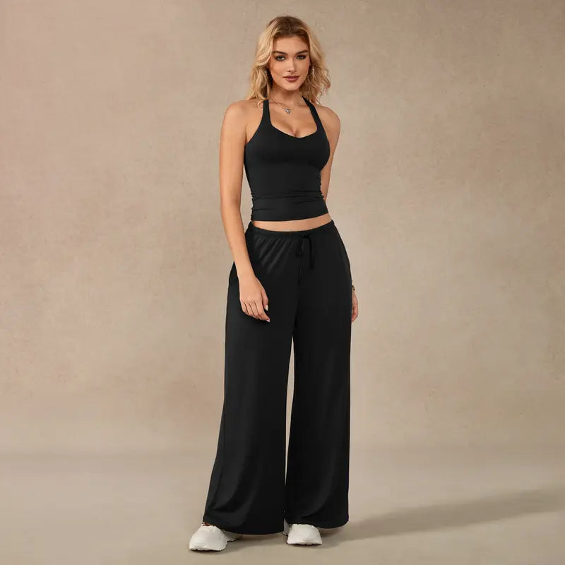 TIMEOFF Women's 2-Piece Sleeveless Activewear Set