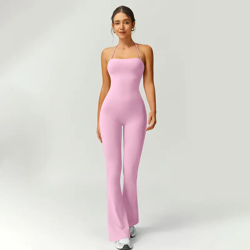 Women's Athleisure Halter Jumpsuit