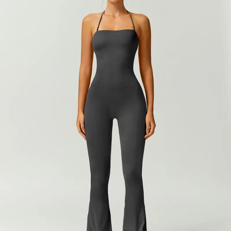 Women's Athleisure Halter Jumpsuit