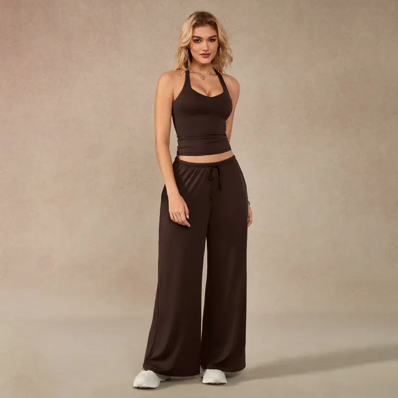 TIMEOFF Women's 2-Piece Sleeveless Activewear Set