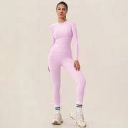 Long Sleeve Slim Top & High Waist Leggings Active Set