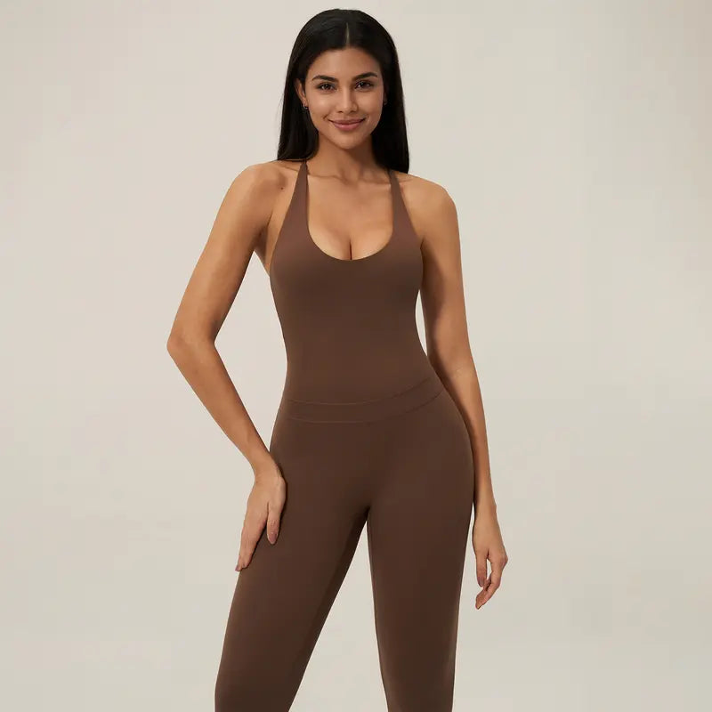TimeOFF Women's Seamless Athletic Jumpsuit