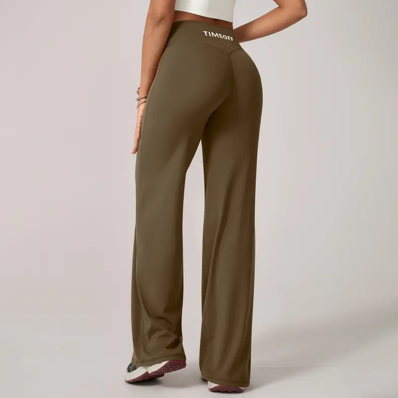 TimeOFF Women's Wide-Leg Pants – High-Waisted