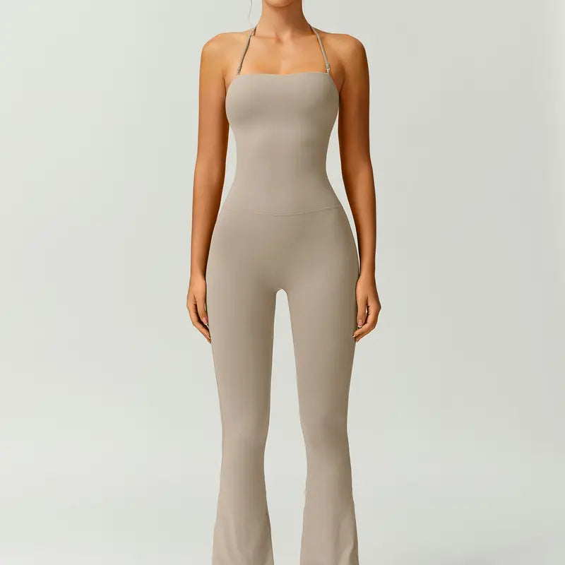 Women's Athleisure Halter Jumpsuit