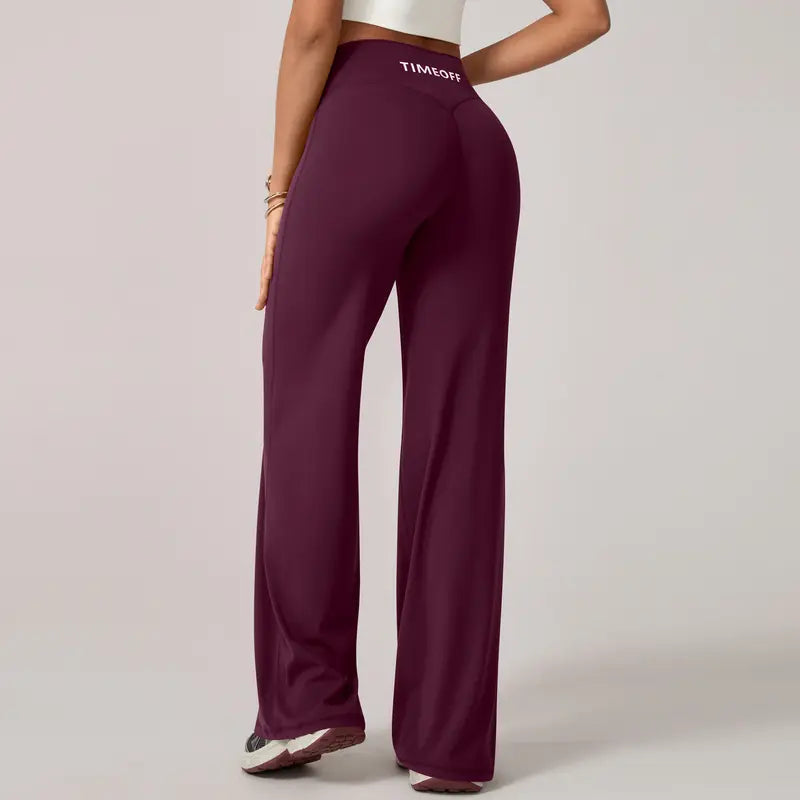 TimeOFF Women's Wide-Leg Pants – High-Waisted