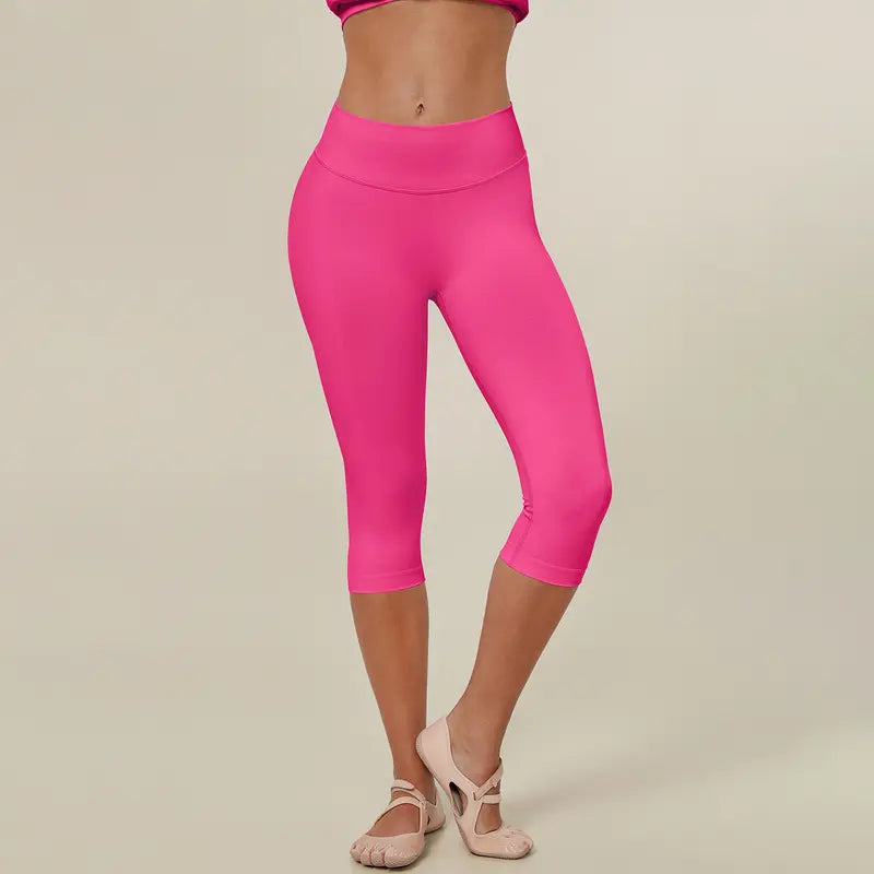 TIMEOFF Women's High Waist Capri Leggings