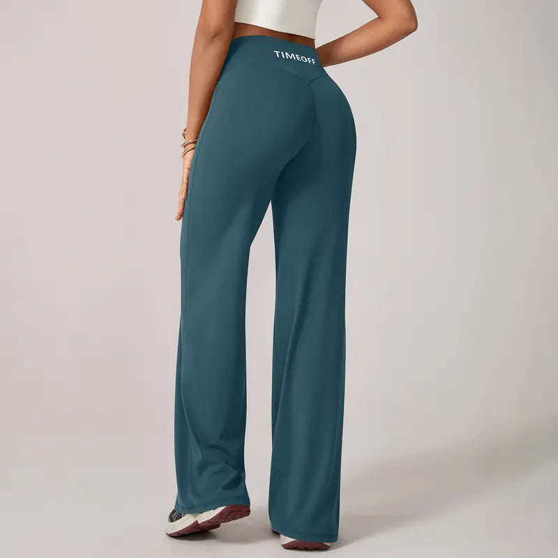 TimeOFF Women's Wide-Leg Pants – High-Waisted