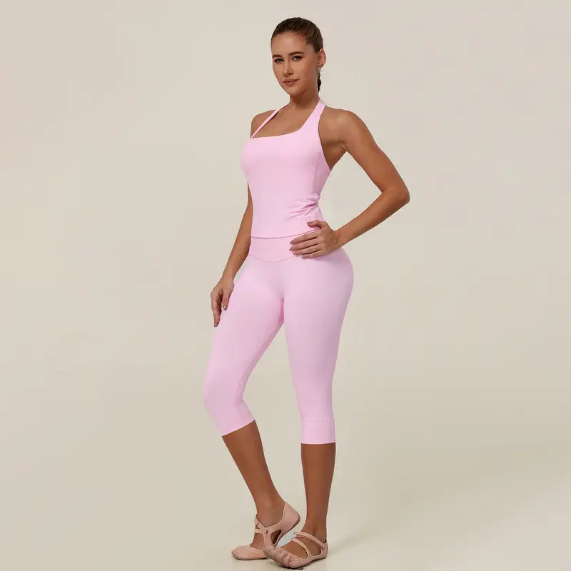TIMEOFF Women's High Waist Capri Leggings