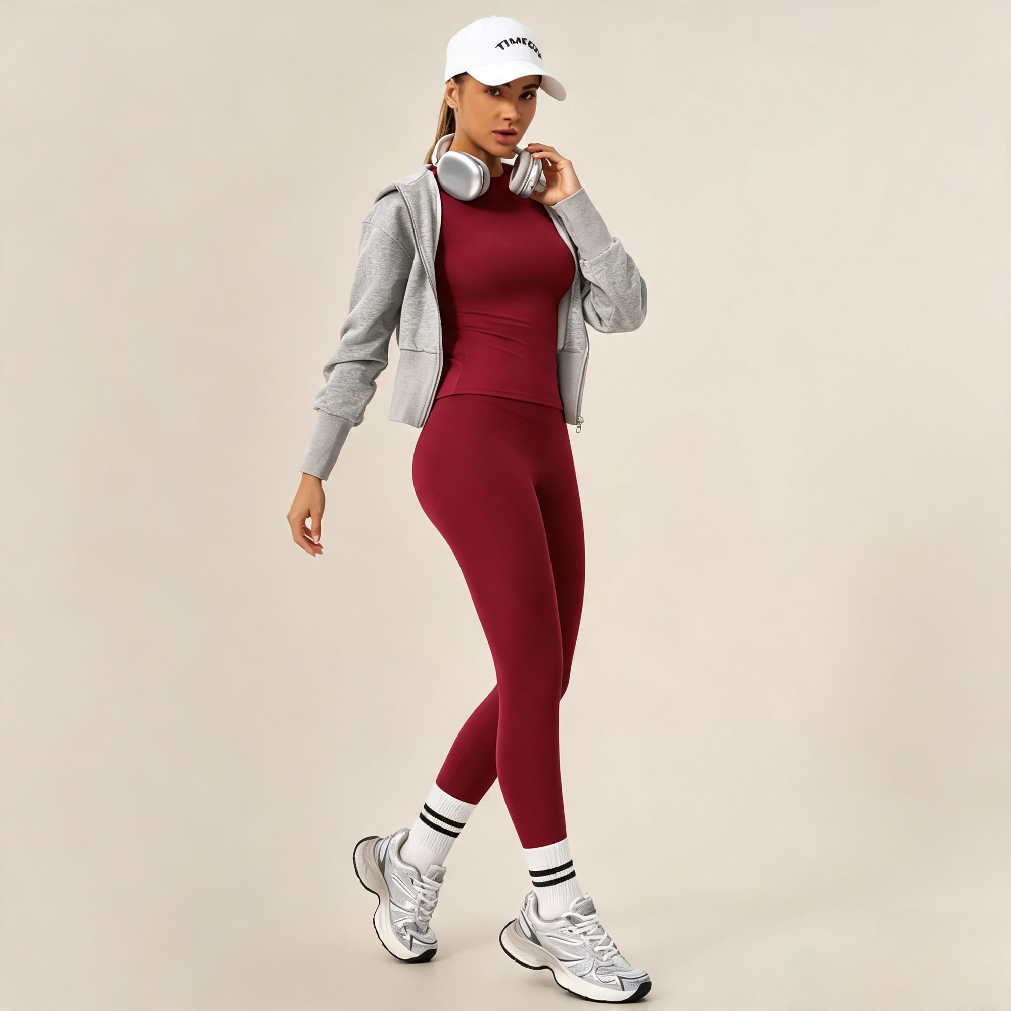 Long Sleeve Slim Top & High Waist Leggings Active Set